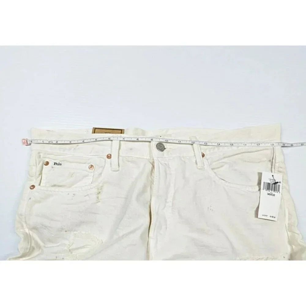 Polo Ralph Lauren Men's Sullivan Slim Distressed Jean White Size 36 (MSRP $198)